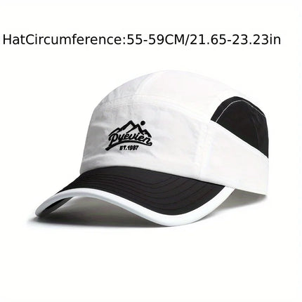 Summer Quick-dry 5-panel Baseball Cap - Korean Color-block Breathable Thin Sunshade Hat, for Men Women Outdoor Activities