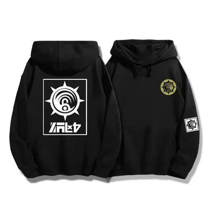 Anime GACHIAKUTA Hoodies Enji Print Oversized Y2k Sweatshirt Women Men Harajuku Fashion Cartoon Fleece Warm Female Male Hoodies