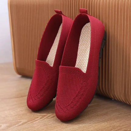Casual Shoes Women's Summer Mesh Breathable Flat Shoes Ladies Comfort Light Sneaker Socks Women Slip on Loafers Zapatillas Muje