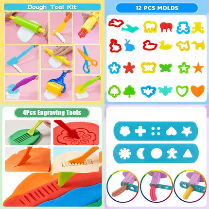 Play Dough Tool Set Kids DIY / Kit Outils Pâte Modeler Enfants DIY
