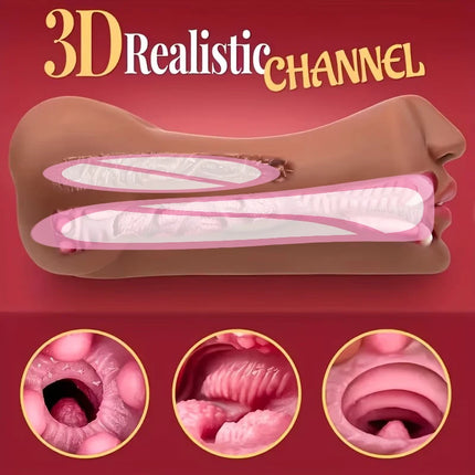 3 in 1 Realistic Vagina Handheld Masturbation Cup Anime Masturbator Tight Anal Pocket Pussy Sex Shop Soft Sexual Toys Ass Male