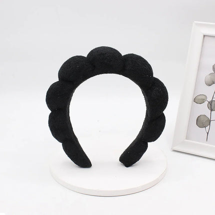 Women Girls Sponge Co Spa Makeup Bubble Terry Cloth Headband Puffy Retro Hair Bands Soft Hairband Headwear