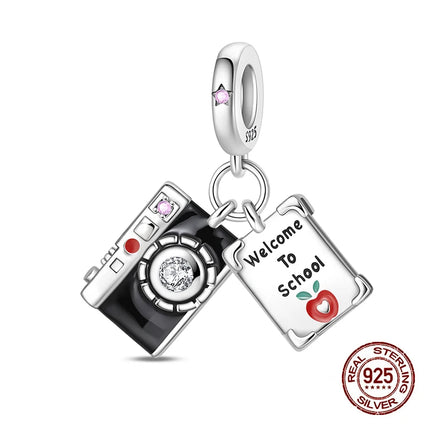 100% 925 Sterling Silver Graduation Season Series Owl Bachelor's Hat Charms Beads Fit 3mm 925 Original Bracelets DIY Jewelry