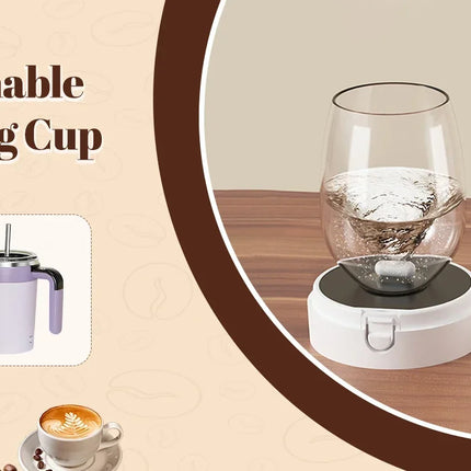 Automatic Self Stirring Magnetic Mug with LCD Screen Coffee Milk Stainless Steel Mixing Cup USB Rechargeable Smart Thermal Cups