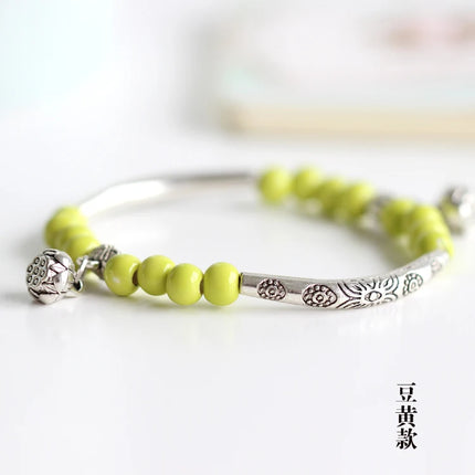 Women's Ceramic hand made DIY Bracelets Artware Retro bracelet for woman girl gift Fashion Jewelery wholesale #1555