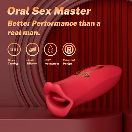 Powerful Licking Vibrator for Woman Tongue Sucking Clitoris Stimulator G Spot Sucker Oral Nipples Massager Sex Toys for Adult