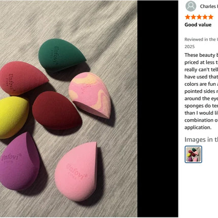 7-Pack Soft Makeup Sponge Set Cosmetic Egg for Easy Application Easy to Clean And Carry High-Quality Egg-shaped Sponges