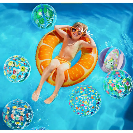 Summer Inflatable Beach Ball Inflatable Pool Toys for Party Supplies Decoration Adult Kids Birthday Luau Summer Beach Water Game