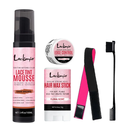 LOCKMIO Natural Lace Tint Spray Dyed Foam Mousse for Women 100ML Wigs Mesh Skin-fitting Invisible Colorant Cosplay Wig Dye Mist