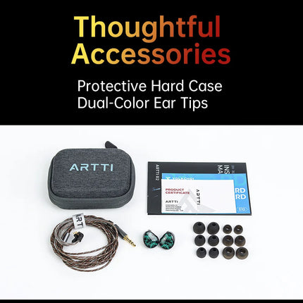 ARTTI R2 In-Ear HiFi Earphones 10mm Beryllium Diaphragm Dynamic Coil Wired IEMs Monitor Headphone with 0.78 2pin 3.5/4.4mm Plug