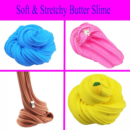 12 Pack Girls' and Boys' Butter Mash Set with Fragrance, Soft and Non Sticky DIY Slime Surprise Children's Stress Relief Toy