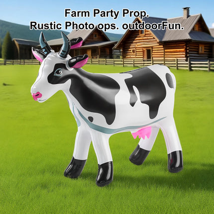 1PC Cow-Shaped Inflatable Is Very Suitable for Pool Party Decoration, Outdoor and Indoor Party Supplies