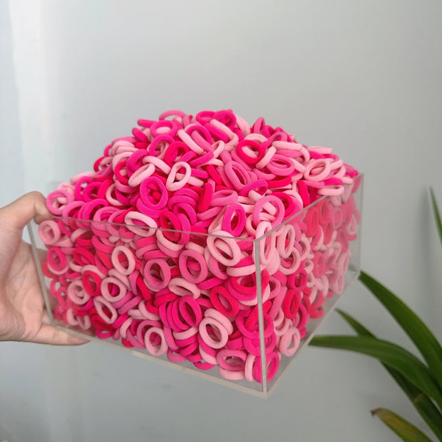 50/100Pcs Colorful Basic Nylon Ealstic Hair Ties for Girls Ponytail Hold Scrunchie Rubber Band Kid Fashion Hair Accessories