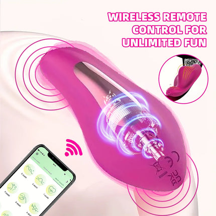 APP Control G Spot Wearable Panty Vibrators Silicone Clitoral Vagina Stimulator Adult Sex Toys with 9 Vibrating Modes for Women