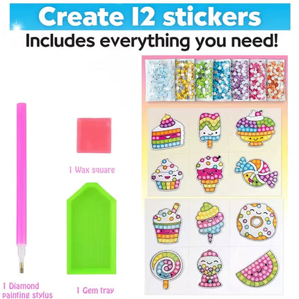 5D Diamond Painting Kit DIY Crafts Easter Basket Stuffers Gifts for Girls Kids Ages 3-12 Party Favors Bag Pendant Toys