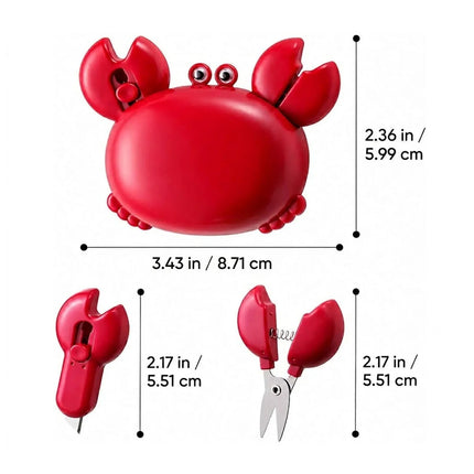 4-in-1 Crab Multifunctional Bottle Opener, Magnetic Fridge Magnet Kitchen Gadget with Scissors & Box Cutter, Creative Tool