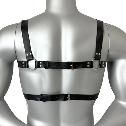 Fashion Men Leather Chest Harness Lingerie Adjustable Leather Body Bondage Strap Punk Club Costume Clothing Accessories