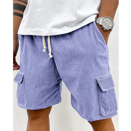 2026 New Men's Retro Corduroy Casual Shorts Men Fashion Solid Sweatpants Harajuku Corduroy Short Pants New Men Clothing Roupas