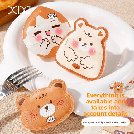 Xixi Food Toy Pineapple Bun Cotton Candy Sponge Cake Series Lightweight Natural Smooth Student Affordable Makeup Sponge