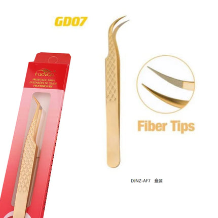 FADVAN Precision Fiber Tip Tweezer for Eyelash Extensions Professional Eyelash Tweezers Antistatic Straight