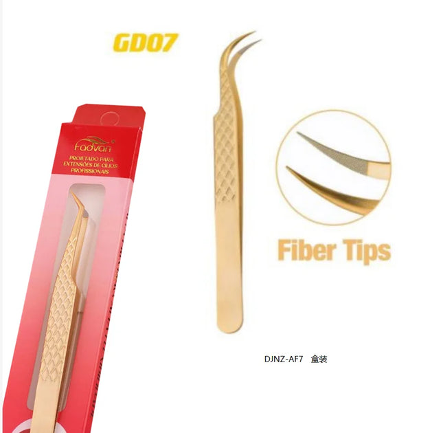 FADVAN Precision Fiber Tip Tweezer for Eyelash Extensions Professional Eyelash Tweezers Antistatic Straight
