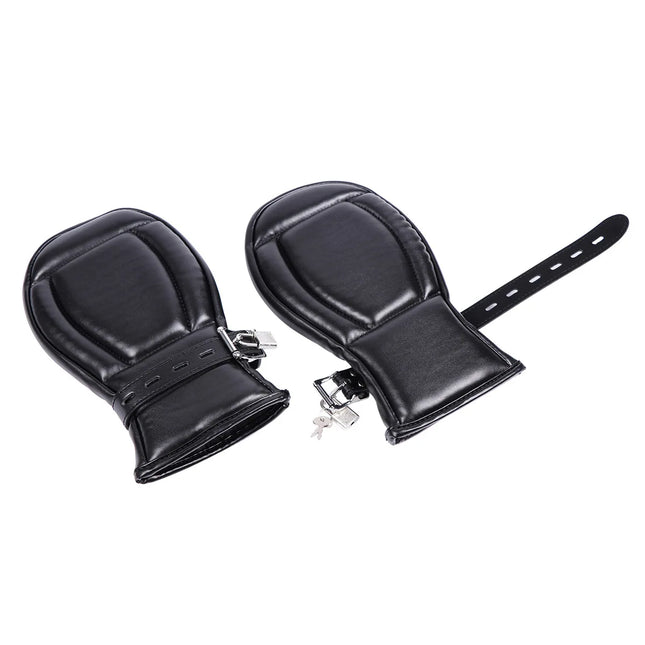 Adult Games Puppy Sex Handcuffs Mittens Leather Gloves Dog Paw Padded Fist Mitts Palm Padded BDSM Bondage Sex Toys For Couples