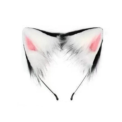 Costume Accessory Set Fox Ears and Tail Soft Faux Fur Hair Band Animal Themed Cosplay Halloween Party