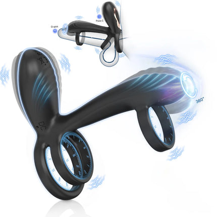 Male Sex Toy Penis Cock Ring Vibrator for Men Women G-spot Clitoral Stimulator Penis Ring for Men Dick Vibration for Couples