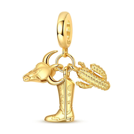 Gold Color Charms 925 Sterling Silver Original Golden Safety Chain Round Spacer Clip Charm DIY Jewelry For Women Bracelet Gift