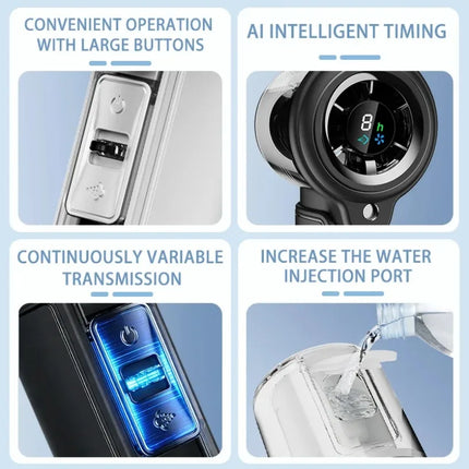 Handheld Electric Fan Cool Water Replenishing Spray Fan LED Display for Outdoor Office Protable Rechargeable Outdoor Small Fan