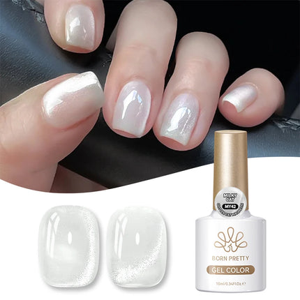 BORN PRETTY 10ml Pink Water Light Cat Magnetic Gel Polish Spaking Glitter UV LED Soak Off Gel Varnish Crystal DIY Manicure