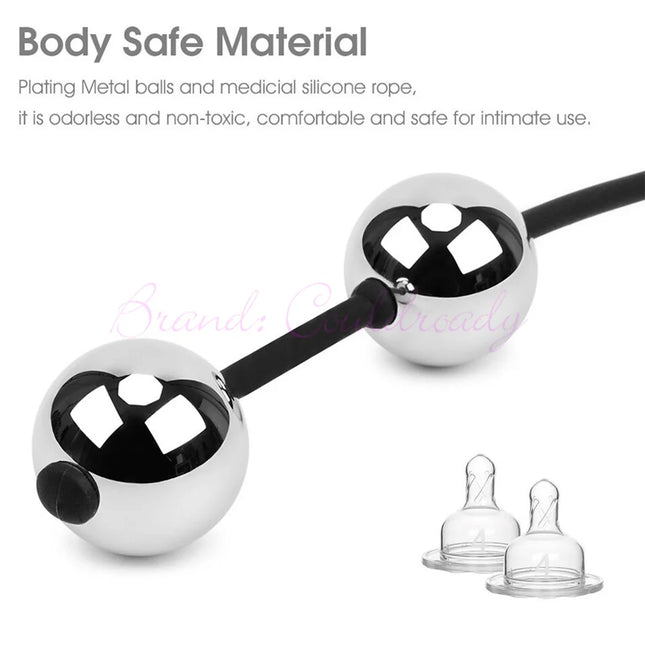 Erotic Weighted Vaginal Ball Geisha Kegel Exerciser Metal Ben Wa Egg Anal Beads Adult Sex Toys for Woman