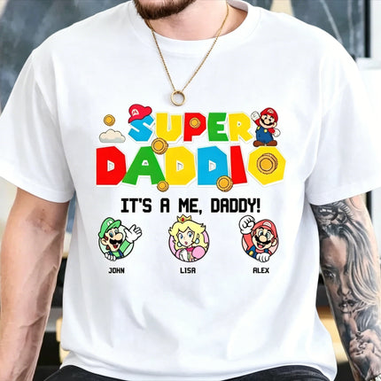 2026 New Super Mario classic graphic unisex cotton shirt,There are children size, Mario Galaxy Movie summer Men fashion Tshirt