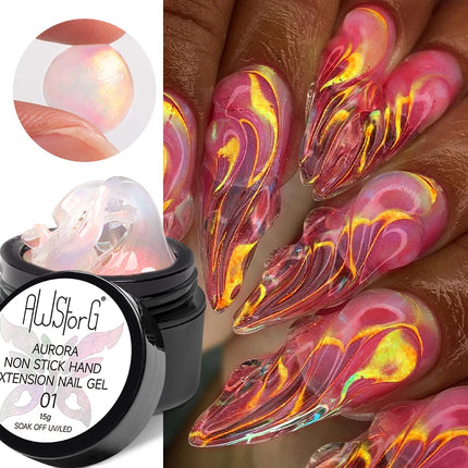 AWStorG 5ML Super Silver Metallic Gel Nail Polish Metal Effect Painting Gel Chromes Varnish Semi Permanent for Nail DIY
