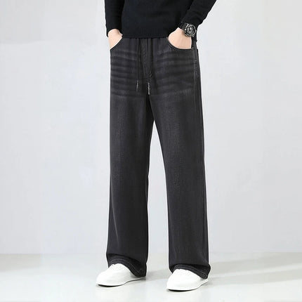 Semir Men Pants Denim American Vintage Loose Straight Leg Trendy Fashion Comfort Commute 2026 Summer Casual Style Top