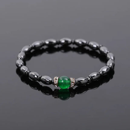 Magnetic Weight Loss Effective Anklet Bracelet Black Gallstone Hematite Stimulating Acupoints Therapy Arthritis Pain Relief