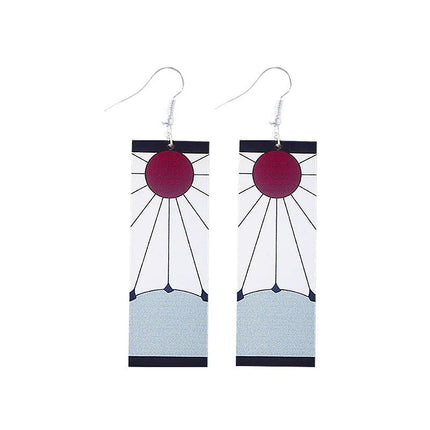 Creative Anime Acrylic Earrings For Women Demon Layer Butterfly Tanjiro Ear Drop Trendy Fans Cosplayer Jewelry Accessories Gifts