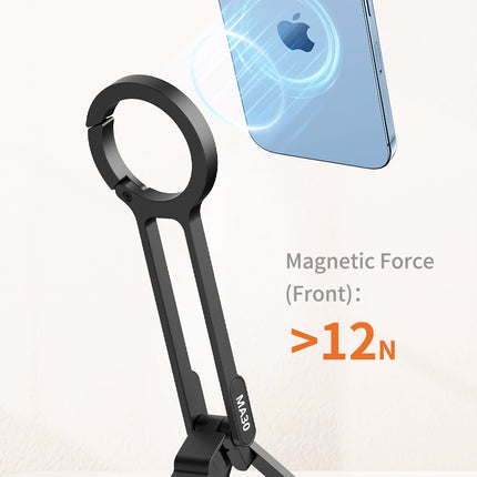 Ulanzi MA30 Carabiner-Mounted Phone Tripod for iPhone 15 14 13 12 Pro/Pro Max Dual-sided Magnet Tripod Desk Mount Phone Handle