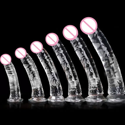 Transparent Realistic Penis Female Masturbator Clitoral Stimulator Big Dick Penis Butt Plug G Spot Sex Toys For Women Sex Shop18
