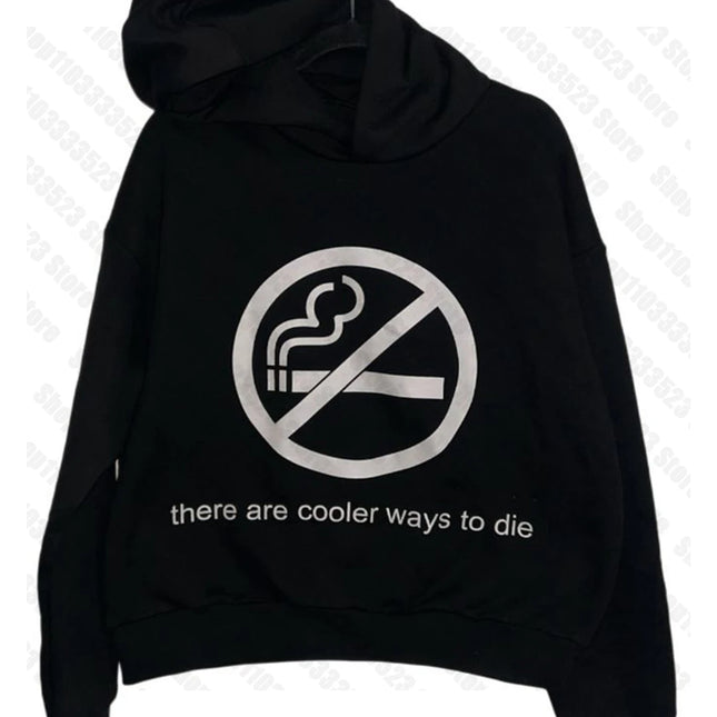 Aesthetic Y2k style Hoodies Punk Emo girl  Print Hoodies Winter Casual Sweatshirt Hoodie Gothic Vintage Printing Hoodie 2000s
