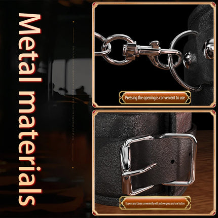 Bdsm Bondage Set Restraint Adult Game Handcuff Neck Collar Wrist Mouth Gag Strap Fetish SM Sex Toys for Woman Couples Product