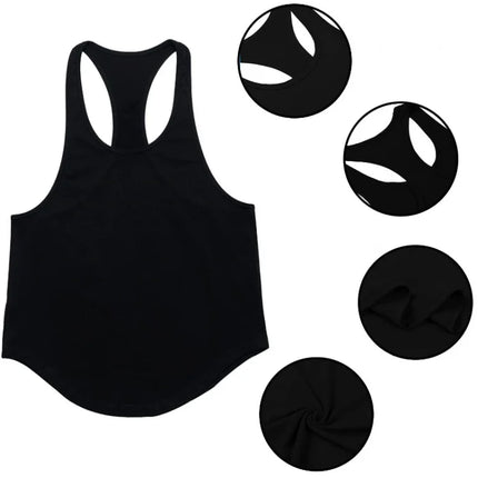 Summer New Men's Tank Top Quick Dry Fitness Tank Top Breathable Comfortable Casual Tank Top Running Pattern Printed Tank Top