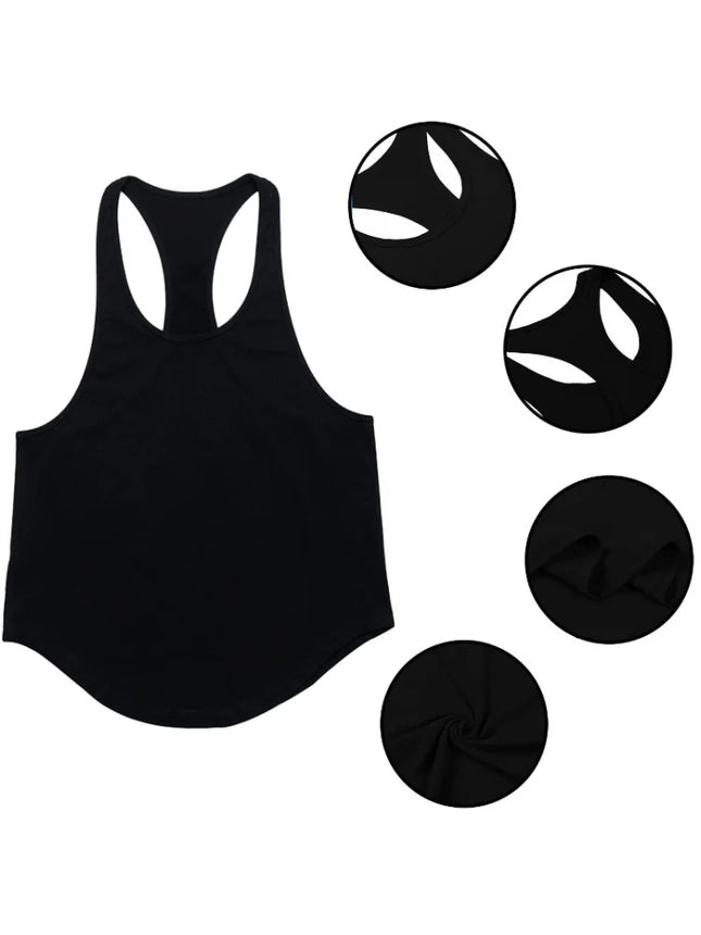 Summer New Men's Tank Top Quick Dry Fitness Tank Top Breathable Comfortable Casual Tank Top Running Pattern Printed Tank Top