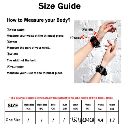 Ladies' Charm Bracelet Adjustable for Couples to Use Leather Armband Daily BDSM Accessories Gothic Punk Hand Decoration Strap