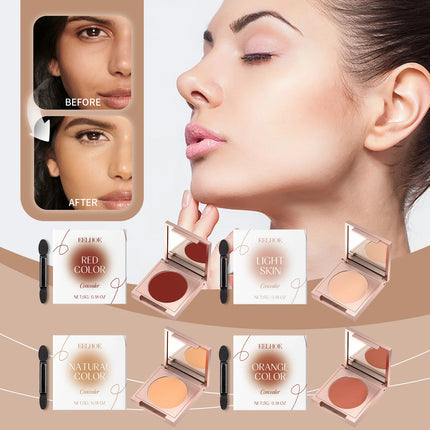 Full Coverage Concealer Long Lasting Waterproof Lightweight Matte Finish Under Eye Dark Circles Blemishes Makeup Brush Set