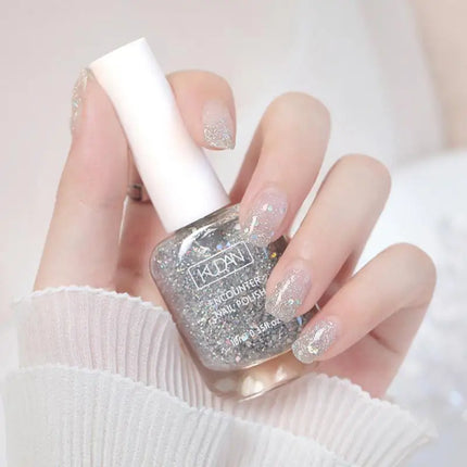 KUDAN Nail Polish Water-based 10ml No-bake Long-lasting Students Children Without Odor Can Tear Nail Art Manicure Tool