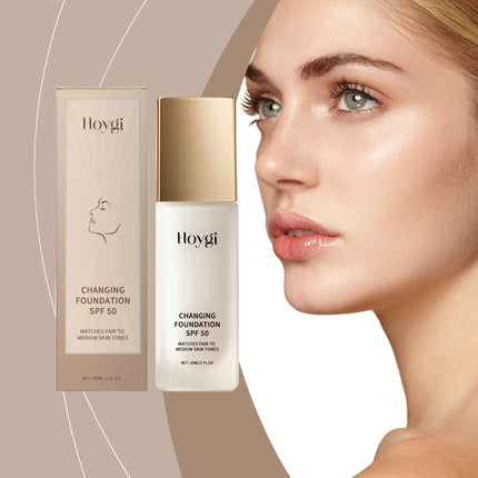 Protective Concealing Foundation: Lightweight & Matte, Gentle & Moisturizing, Brightening, Suitable for Oily & Dry Skin