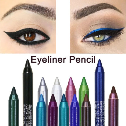 Colorful Eyeliner Pen Pearl Eyeliner Glue  Long-Lasting Liner for Eyelids And Eyebrows