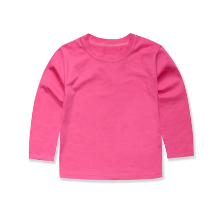 Boys Girls Long Sleeve T-Shirt 1-2 3 4 5 6 7 8 9 10 11 12 13 14 Years 100% Cotton Toddler Boy Shirts for Teen Girl Clothes