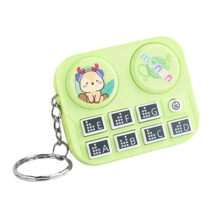 1pc Mini Music DJ Disc Player Keychain Musical Instrument Sound Button Toy Games Children's Educational Toy Bag Pendant Keychain